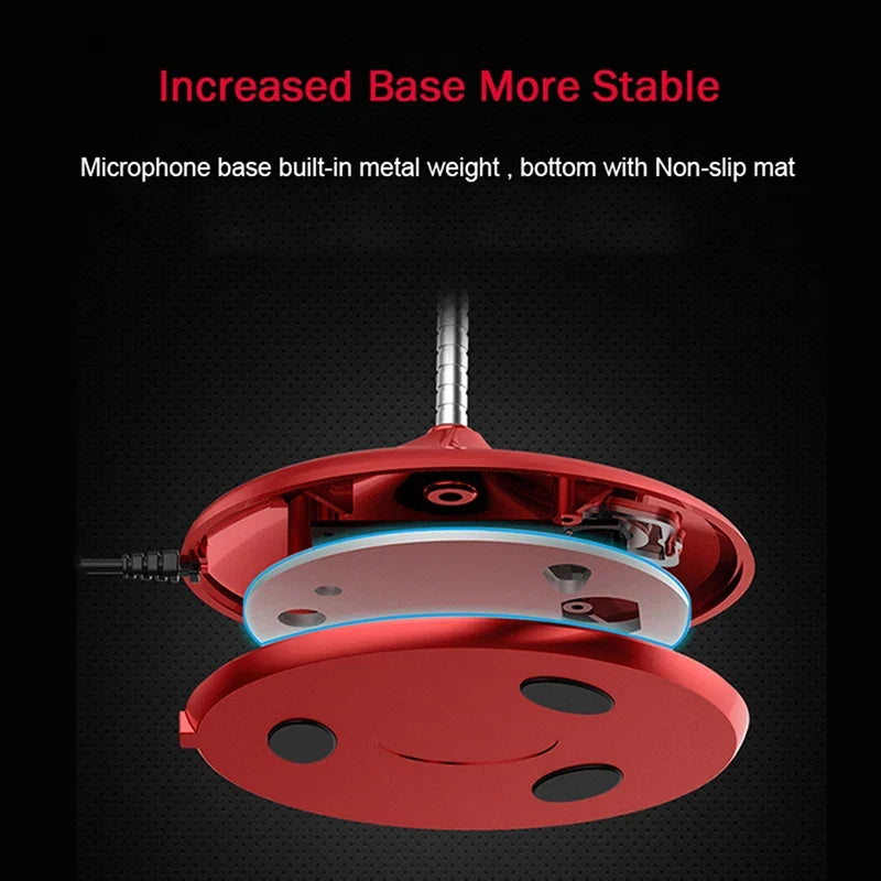 USB Desktop Microphone with 360° Adjustable Gooseneck
