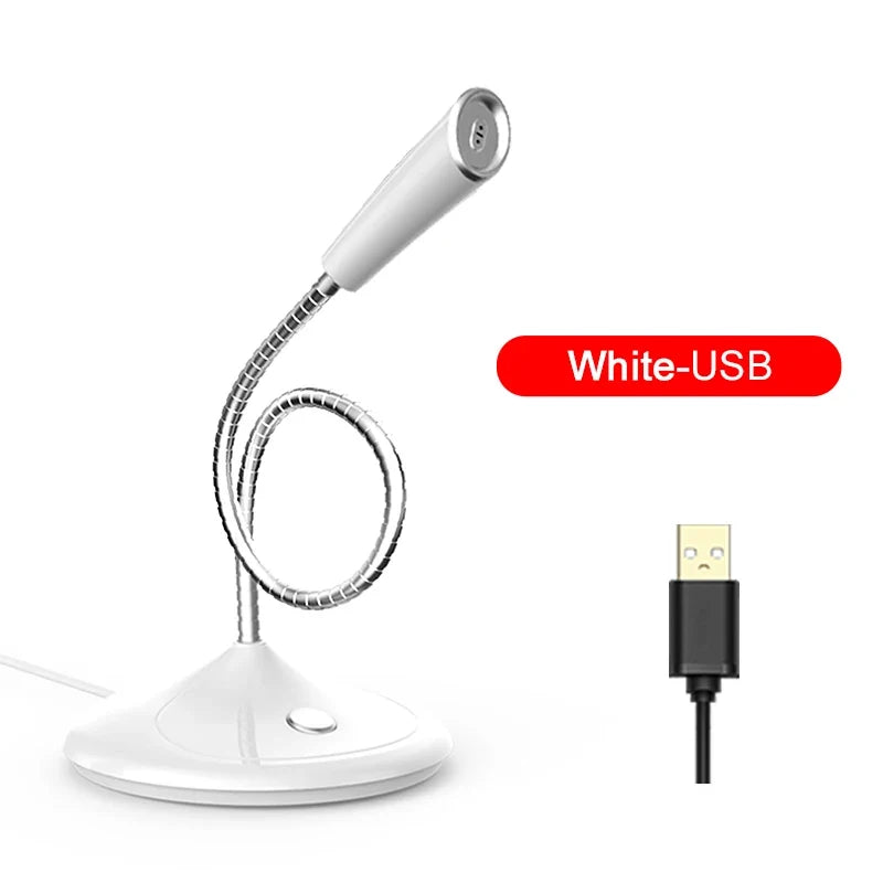 USB Desktop Microphone with 360° Adjustable Gooseneck