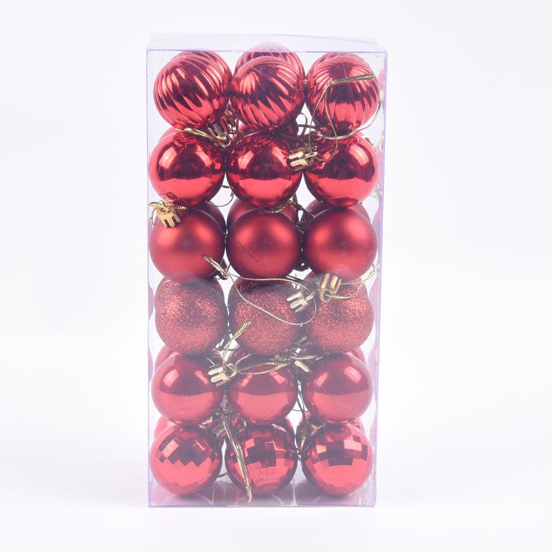 4 cm Christmas Baubles – 36-Piece Tree Decoration