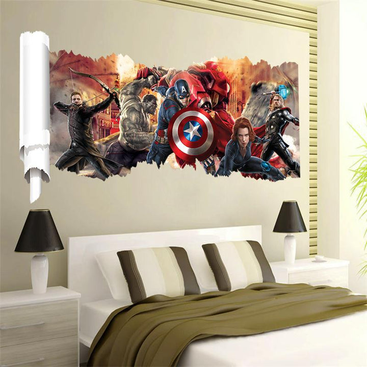 3D Avengers Wall Mural for Dramatic Room Makeovers