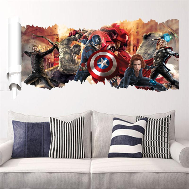 3D Avengers Wall Mural for Dramatic Room Makeovers