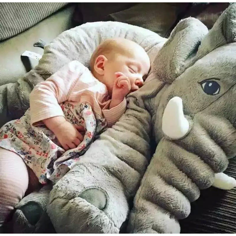 Oversized Elephant Plush Pillow for Cozy Bedtime Cuddles