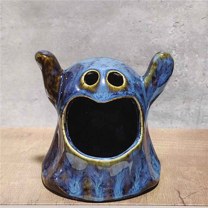 Ceramic Ghost Candle Holder for Halloween Ambiance