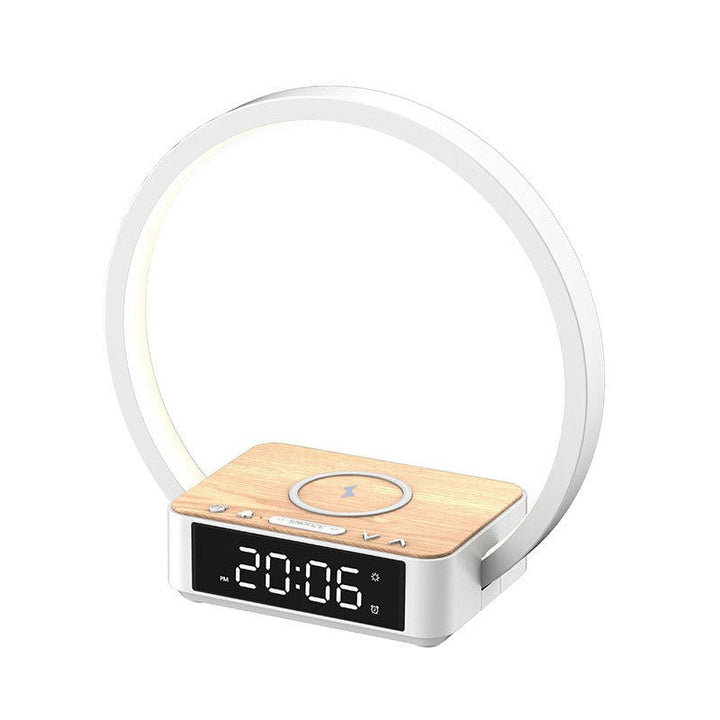 Wireless Charging Bedside Lamp & Alarm Clock Combo