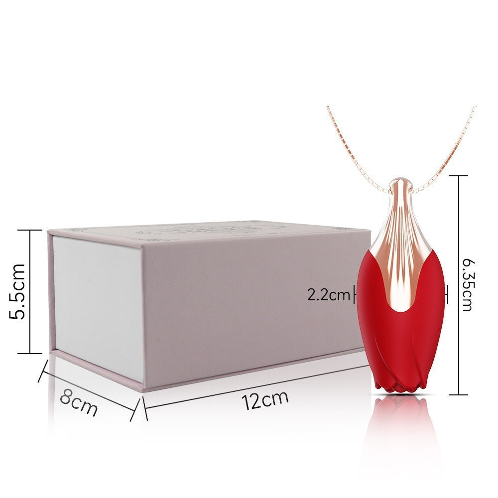 Rose Vibrator Necklace With 3-Speed Waterproof Design