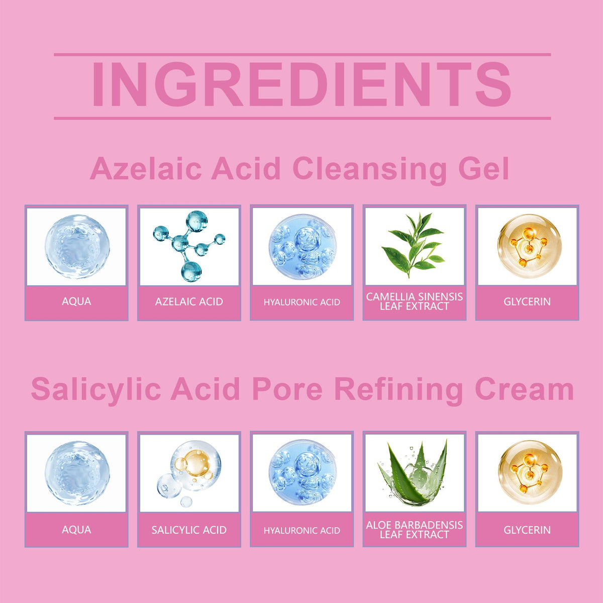 Pore Refining Set with Azelaic Acid, Day & Night Routine