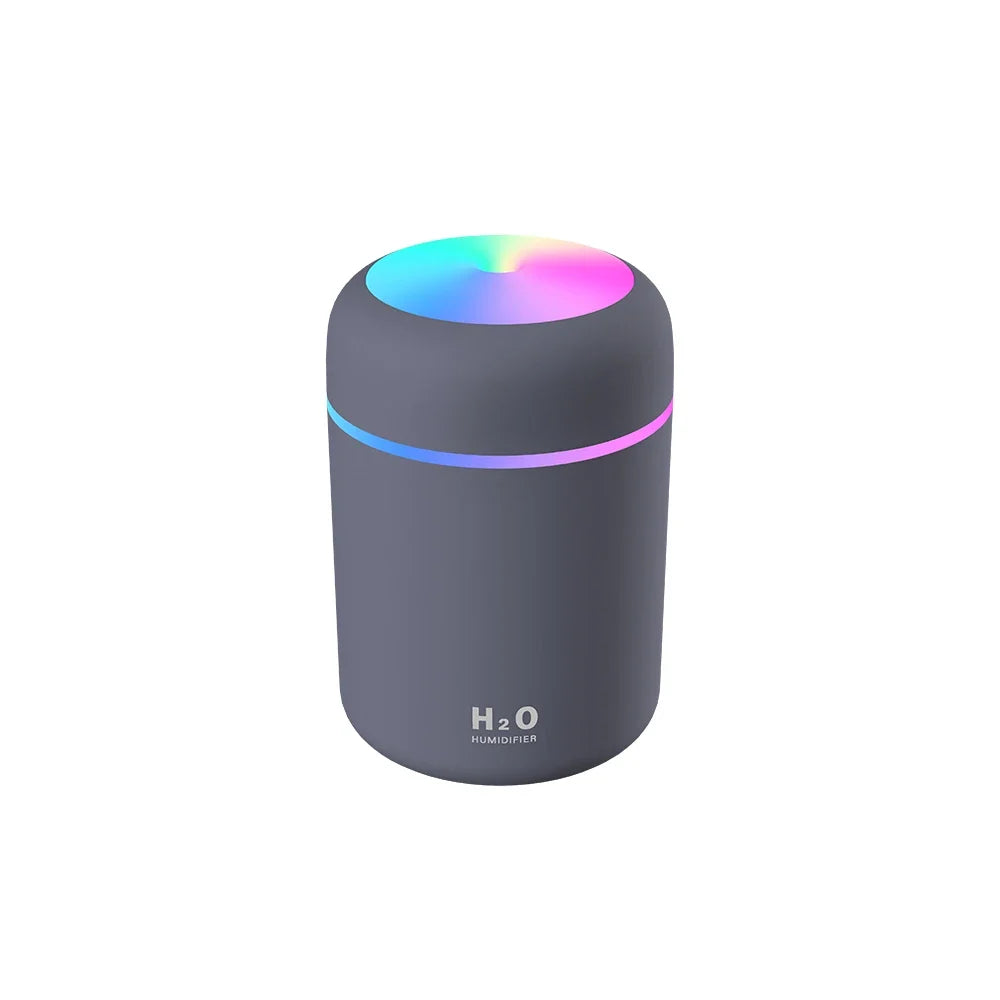Portable USB Humidifier with Romantic Color Light, 300ml