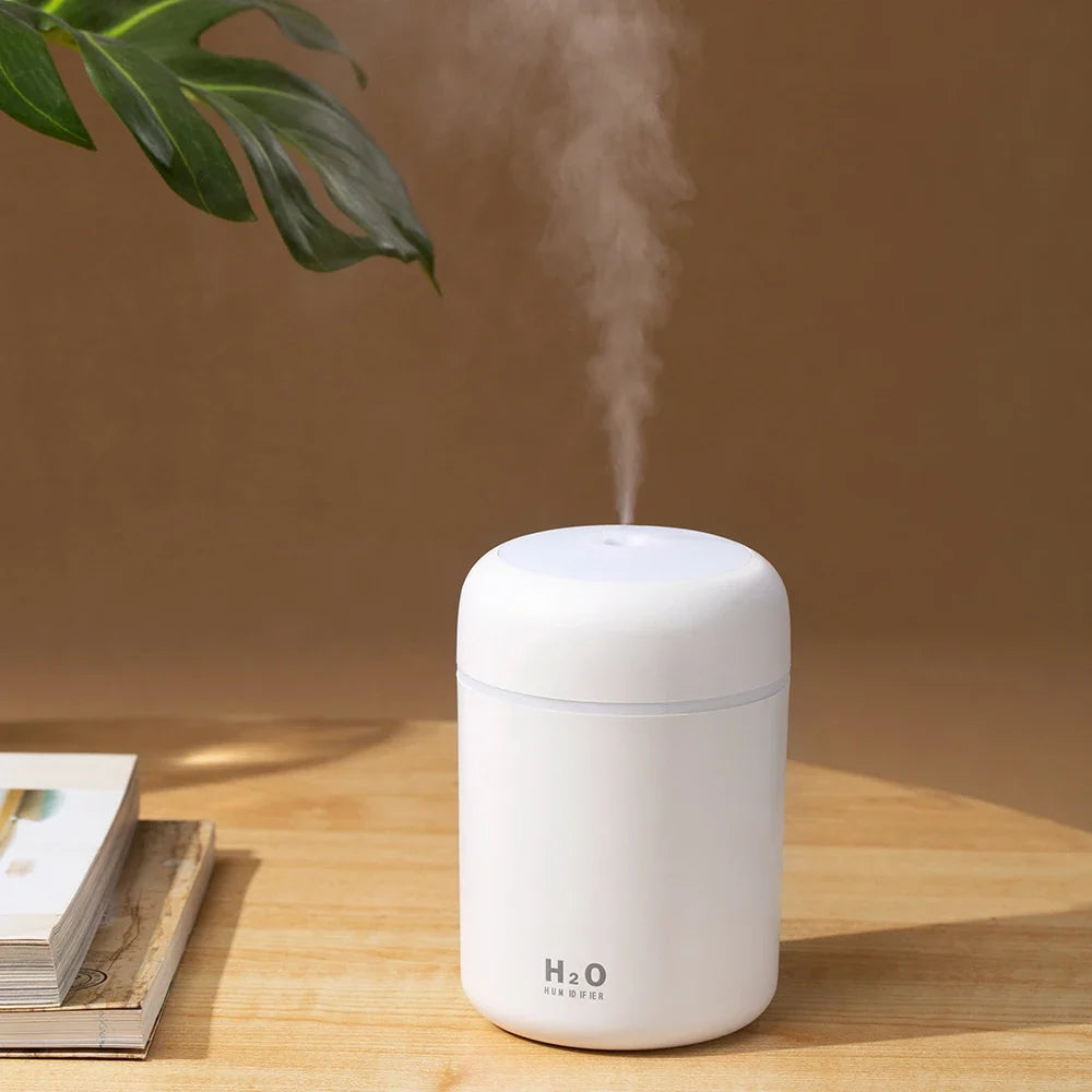 Portable USB Humidifier with Romantic Color Light, 300ml