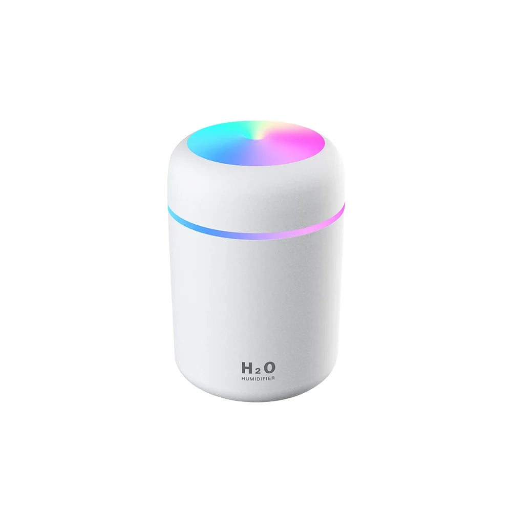 Portable USB Humidifier with Romantic Color Light, 300ml