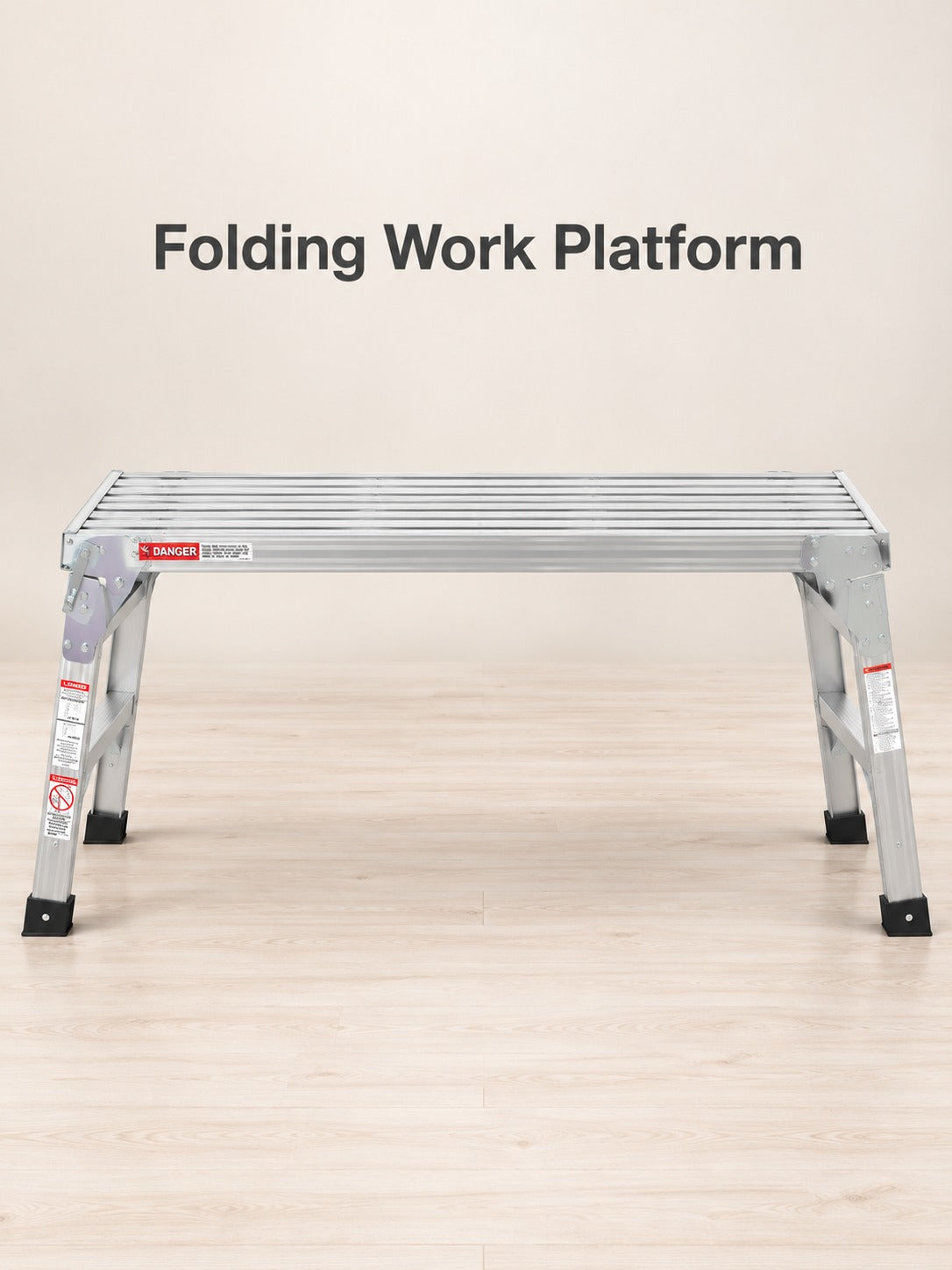 Portable Aluminum Folding Work Platform, 225 lb Rated