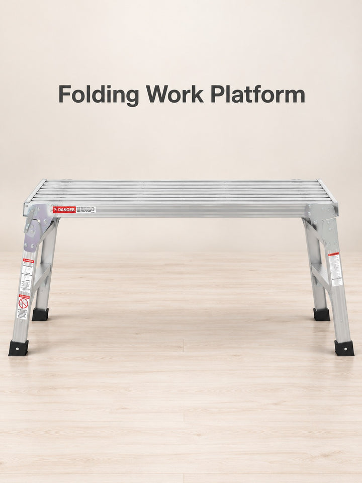 Portable Aluminum Folding Work Platform, 225 lb Rated