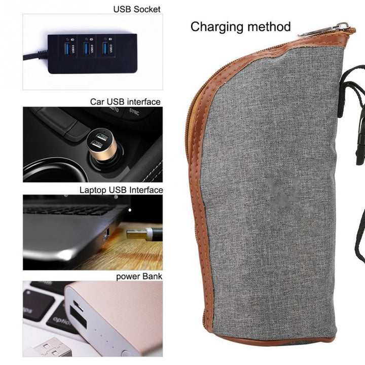 Portable USB Bottle Warmer for Travel Bottle Feeding