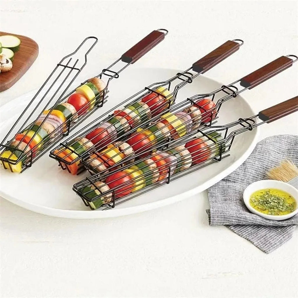 Non-Stick Flip Grill Basket for Veggies and Small Meats