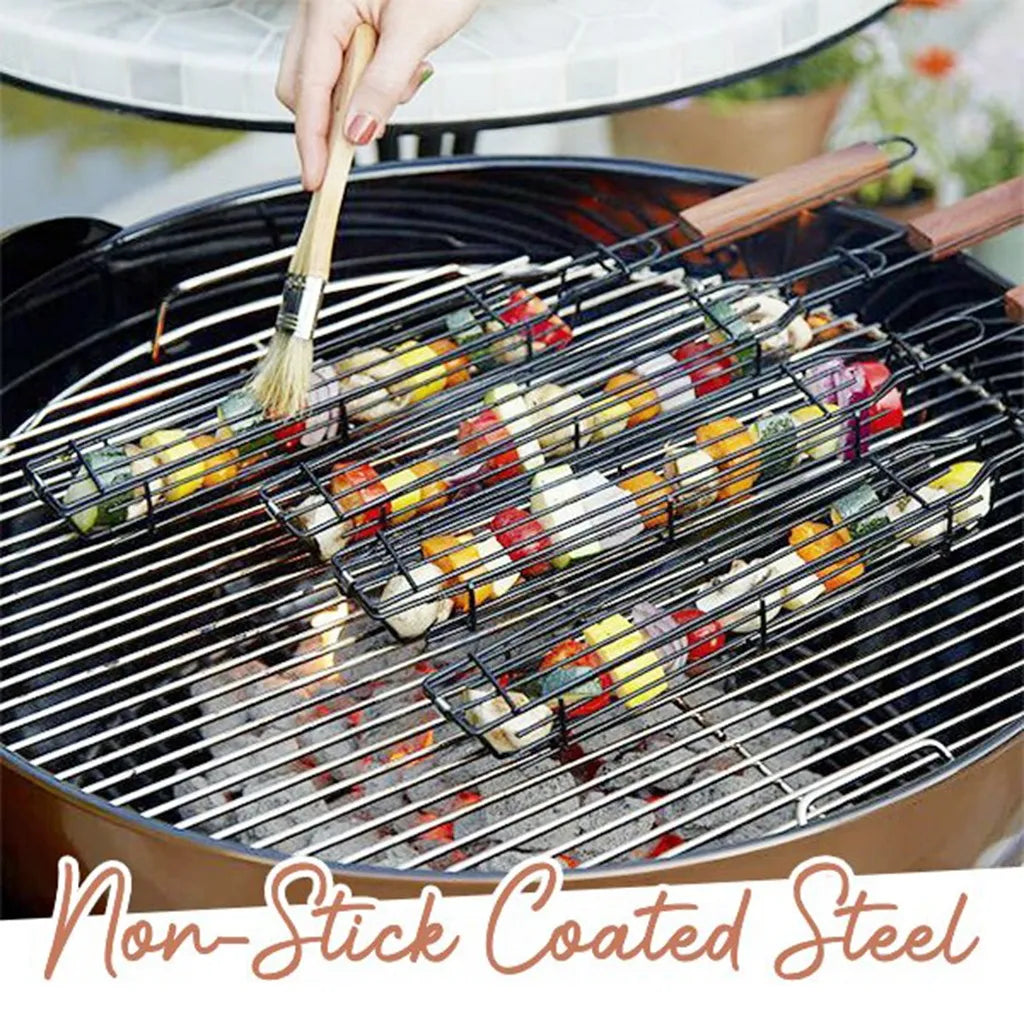 Non-Stick Flip Grill Basket for Veggies and Small Meats