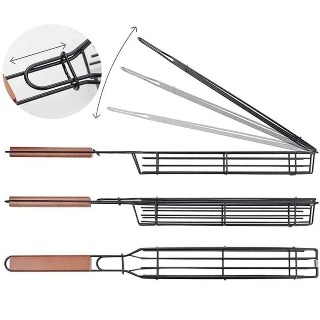 Non-Stick Flip Grill Basket for Veggies and Small Meats