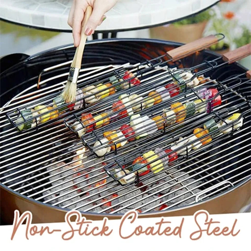 Non-Stick Flip Grill Basket for Veggies and Small Meats