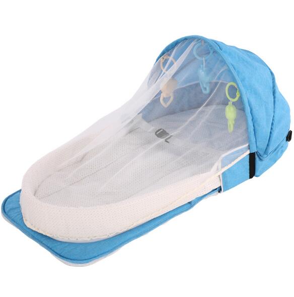 Portable Baby Travel Bed With Sun & Mosquito Net