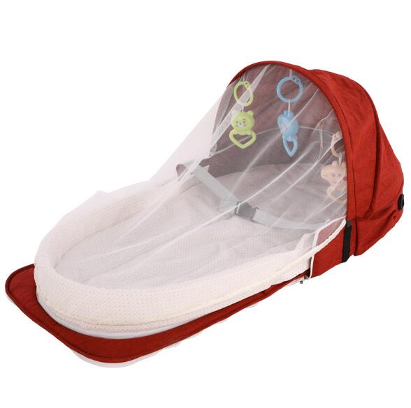 Portable Baby Travel Bed With Sun & Mosquito Net