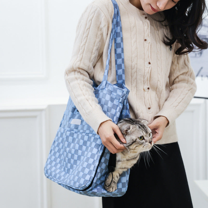Portable Cat Carrier Bag with Mesh Ventilation Panel