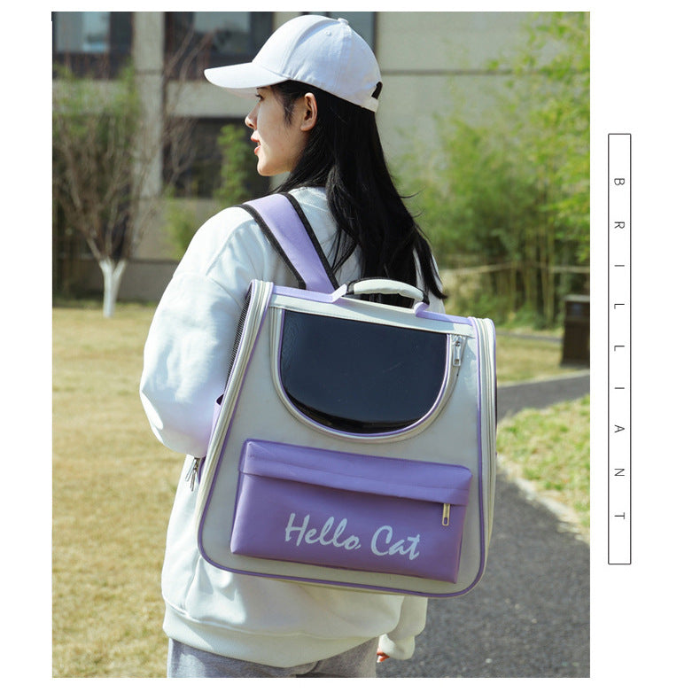Backpack Cat Carrier With Window - Hands-Free Pet Travel