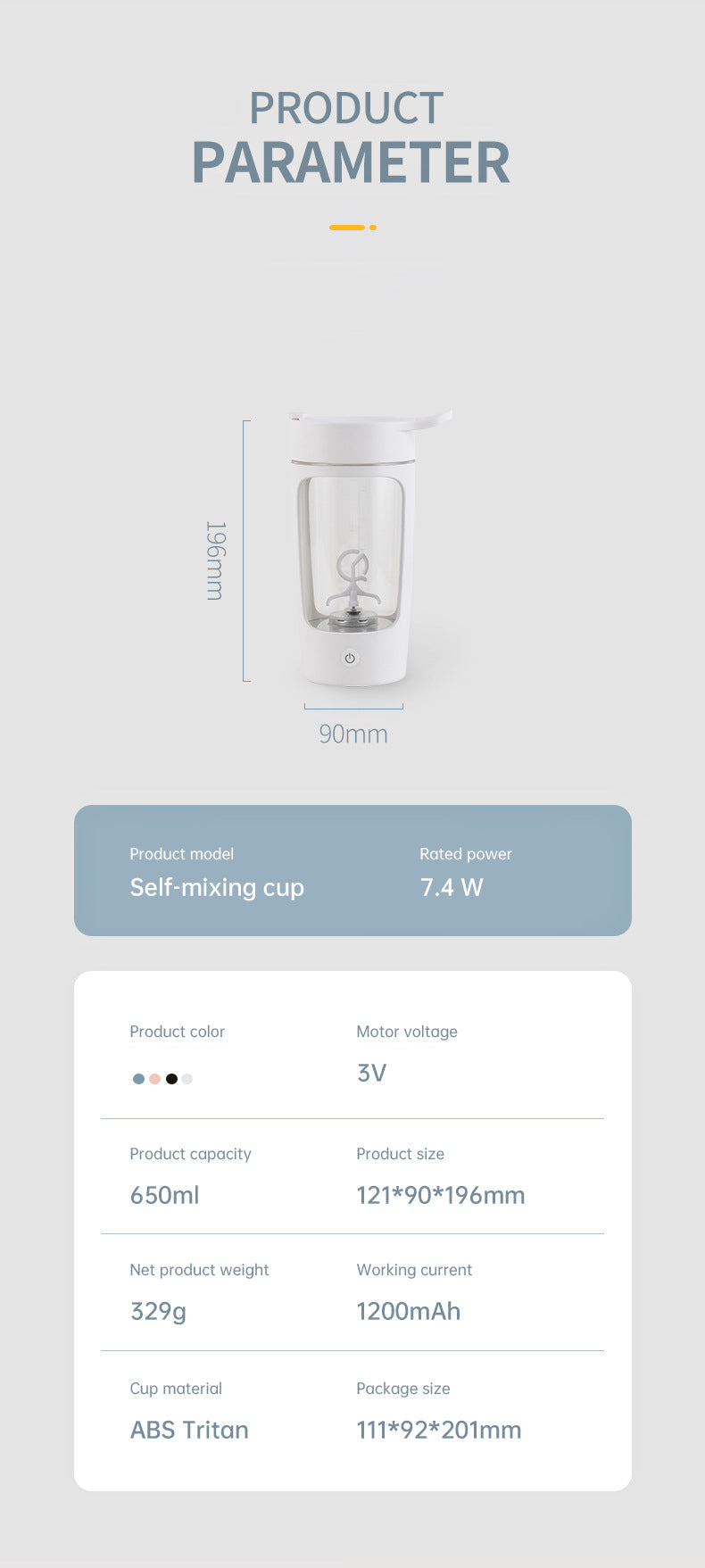 Portable Smoothie Blender Bottle for Gym and Commute