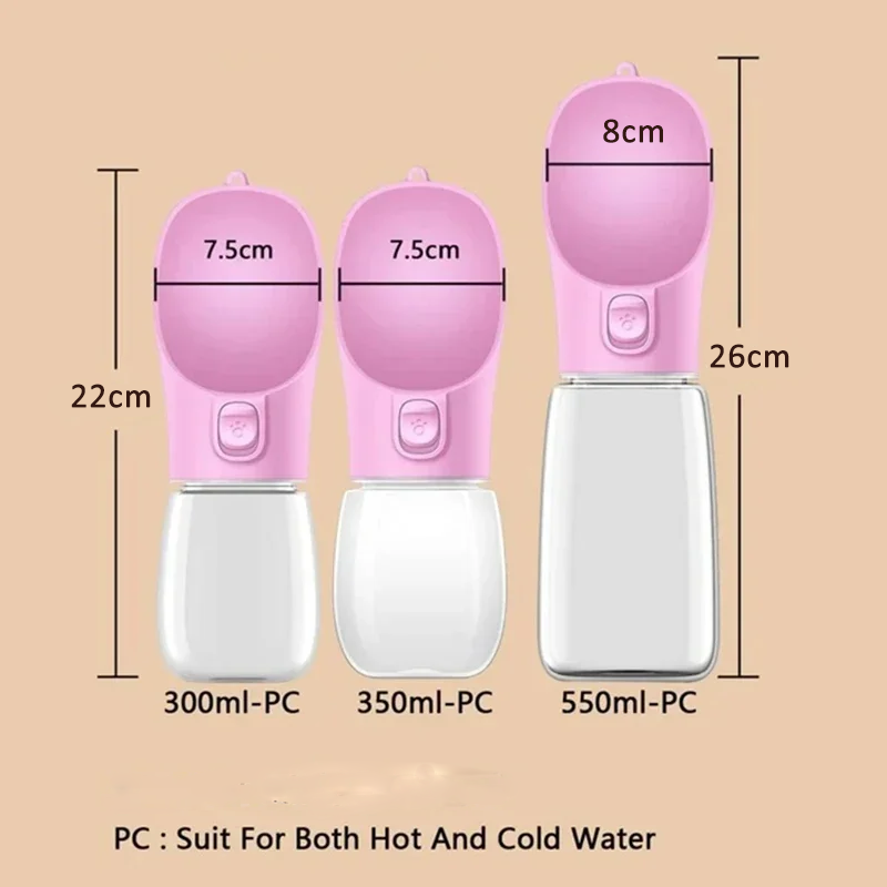 Portable Dog Water Bottle for Walks, Hikes & Travel
