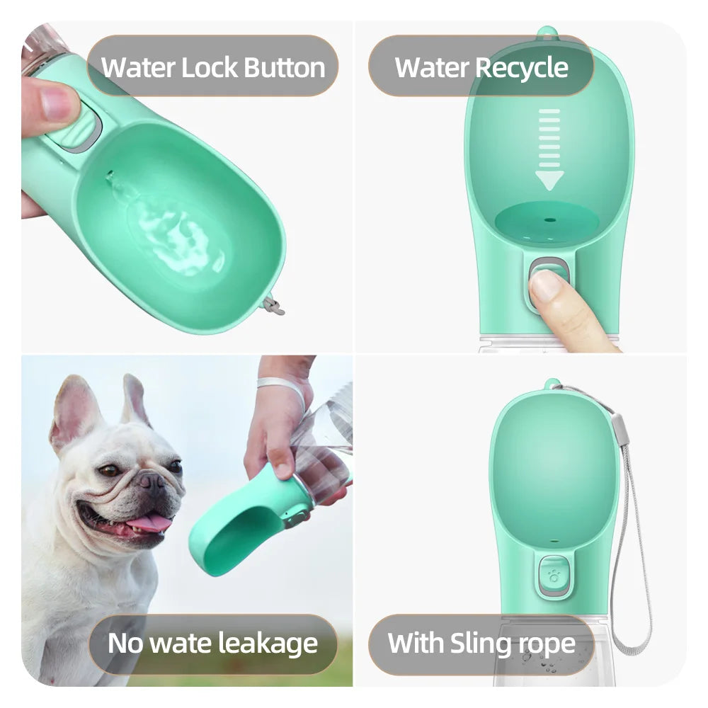 Portable Dog Water Bottle for Walks, Hikes & Travel