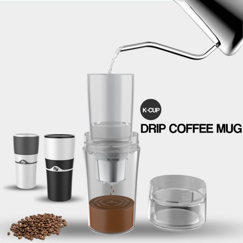 Portable Drip Coffee Maker Travel Mug, Brew in 3 Min