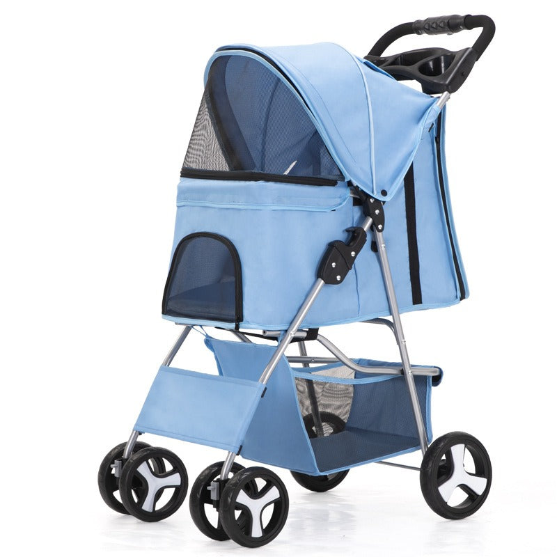 Pet Stroller for Cats & Small Dogs | Covered Comfort