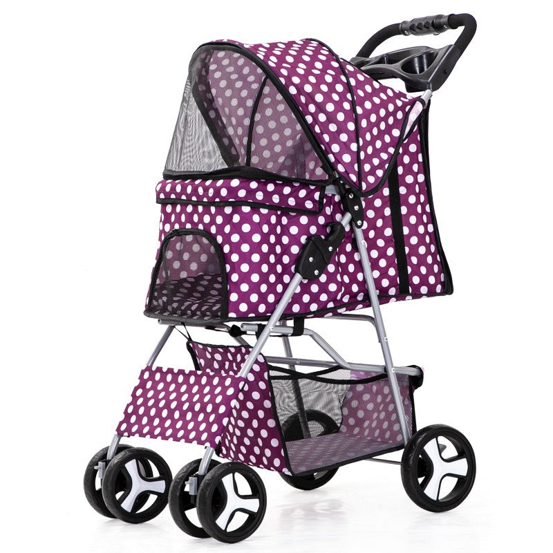 Pet Stroller for Cats & Small Dogs | Covered Comfort