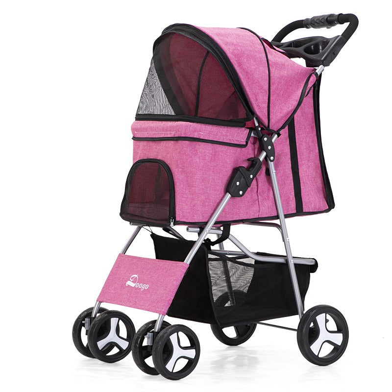 Pet Stroller for Cats & Small Dogs | Covered Comfort