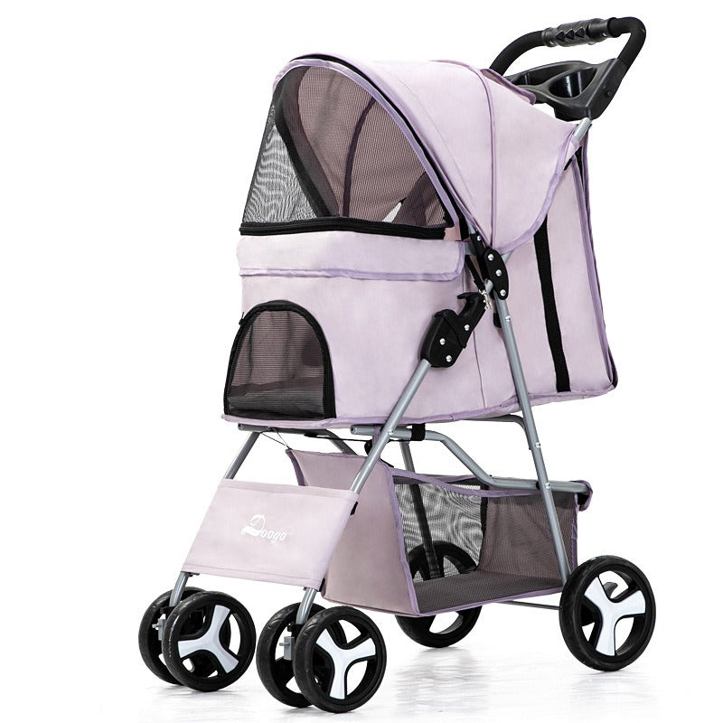 Pet Stroller for Cats & Small Dogs | Covered Comfort