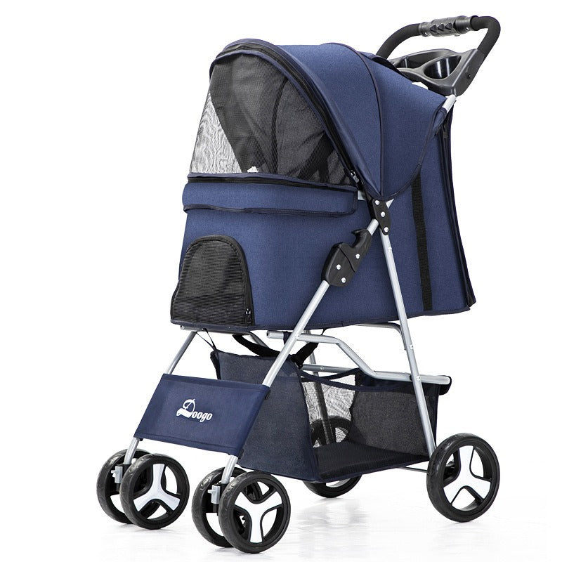 Pet Stroller for Cats & Small Dogs | Covered Comfort
