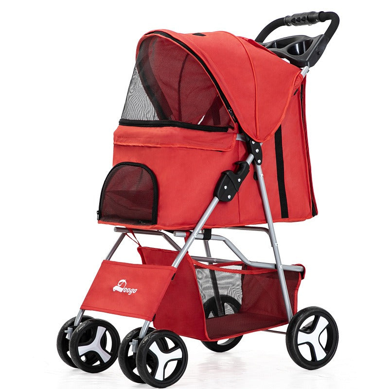 Pet Stroller for Cats & Small Dogs | Covered Comfort