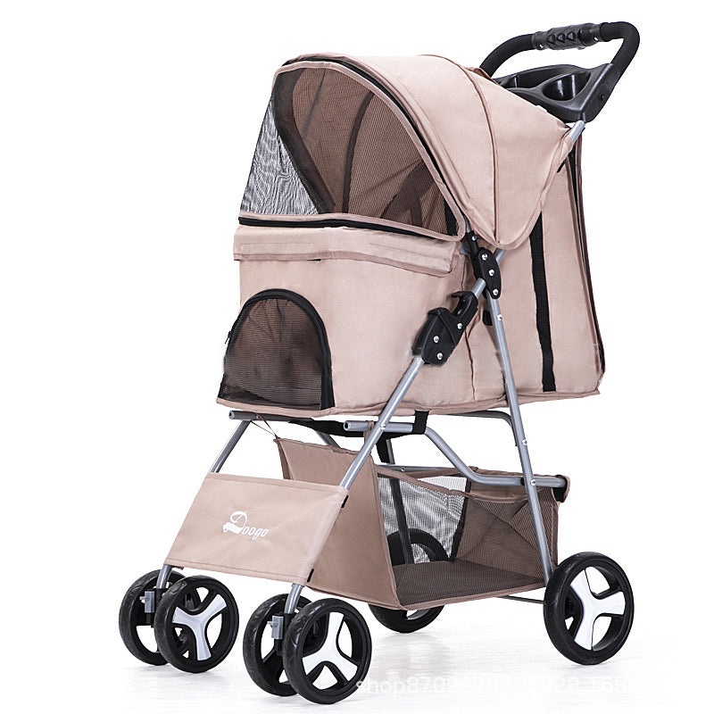 Pet Stroller for Cats & Small Dogs | Covered Comfort
