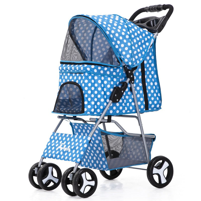 Pet Stroller for Cats & Small Dogs | Covered Comfort