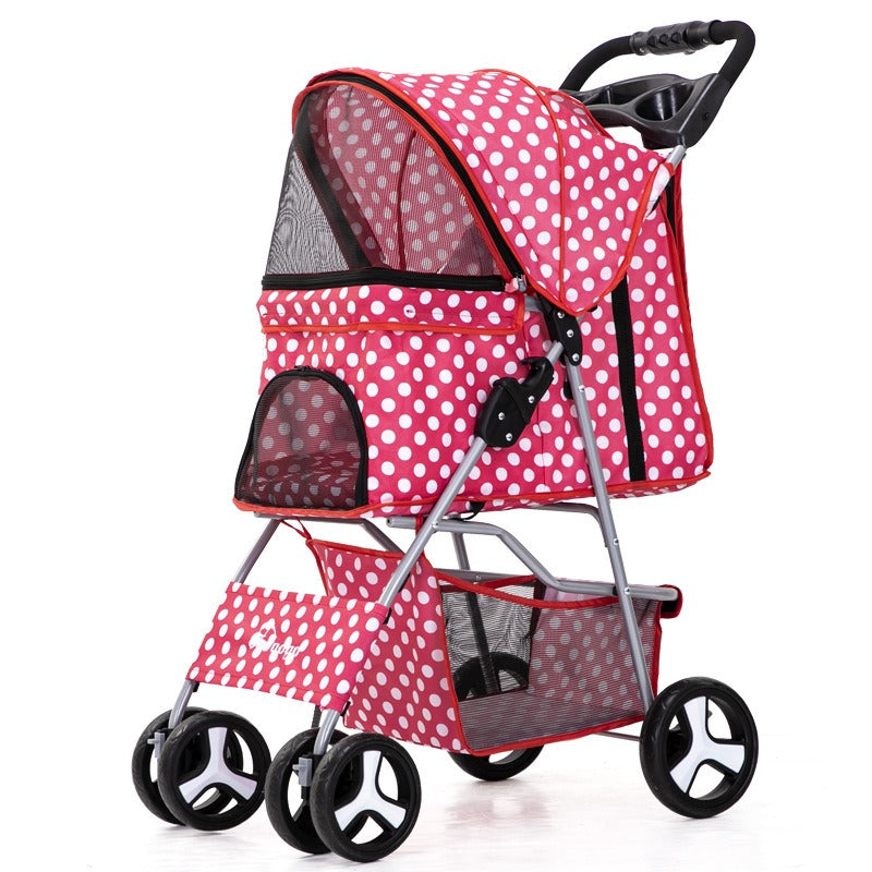 Pet Stroller for Cats & Small Dogs | Covered Comfort