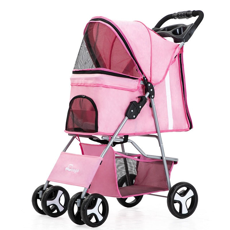Pet Stroller for Cats & Small Dogs | Covered Comfort