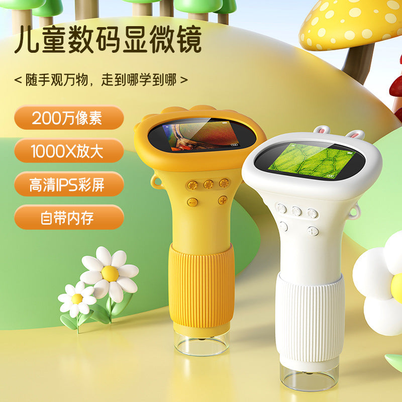 Kids Handheld Microscope for 1000X Science Discovery