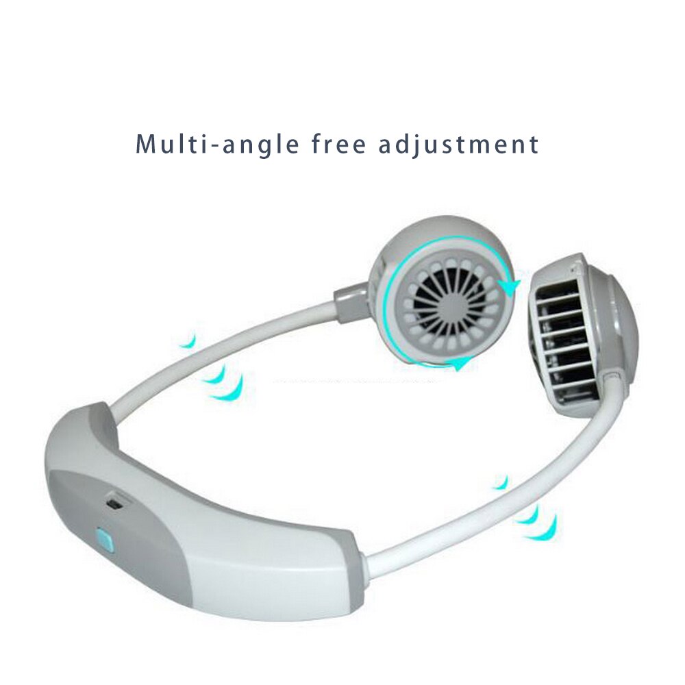 Hands-Free Neck Fan With Dual Adjustable Heads