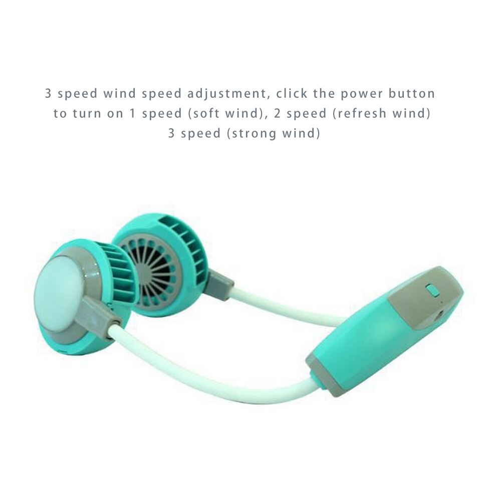 Hands-Free Neck Fan With Dual Adjustable Heads