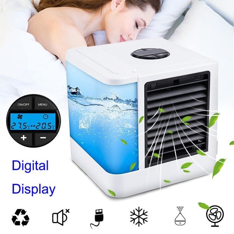 Portable USB Mini Air Cooler Fan for Desk & Bedside