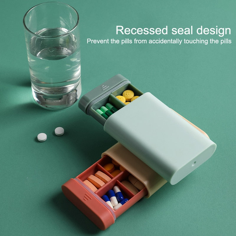 Portable Pill Organizer With Separated Compartments