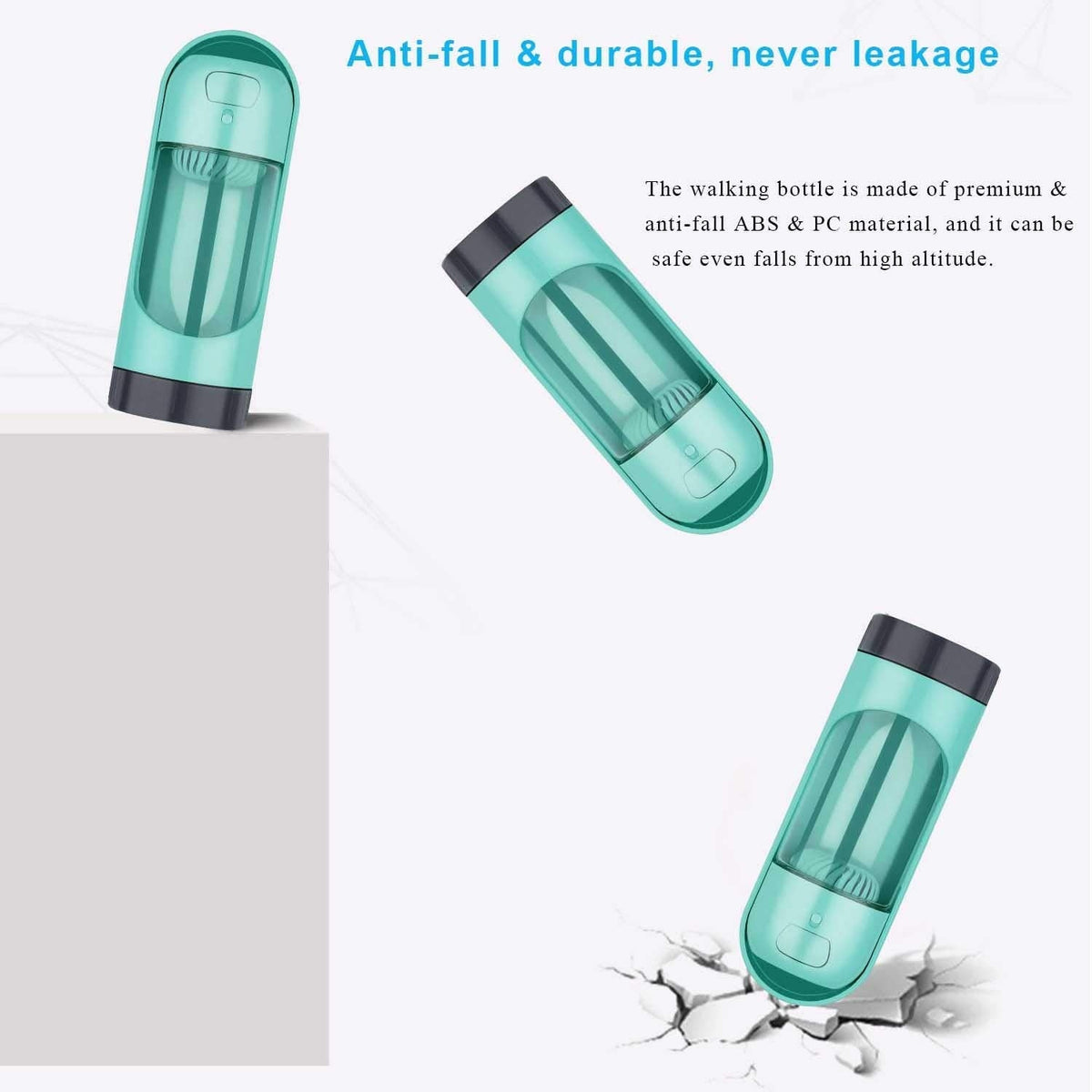 Portable Dog Water Bottle for One-Handed Hydration