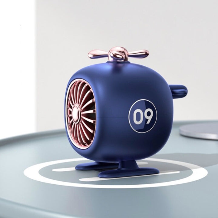 Retro Helicopter Portable Fan for Desk, Car and Bag