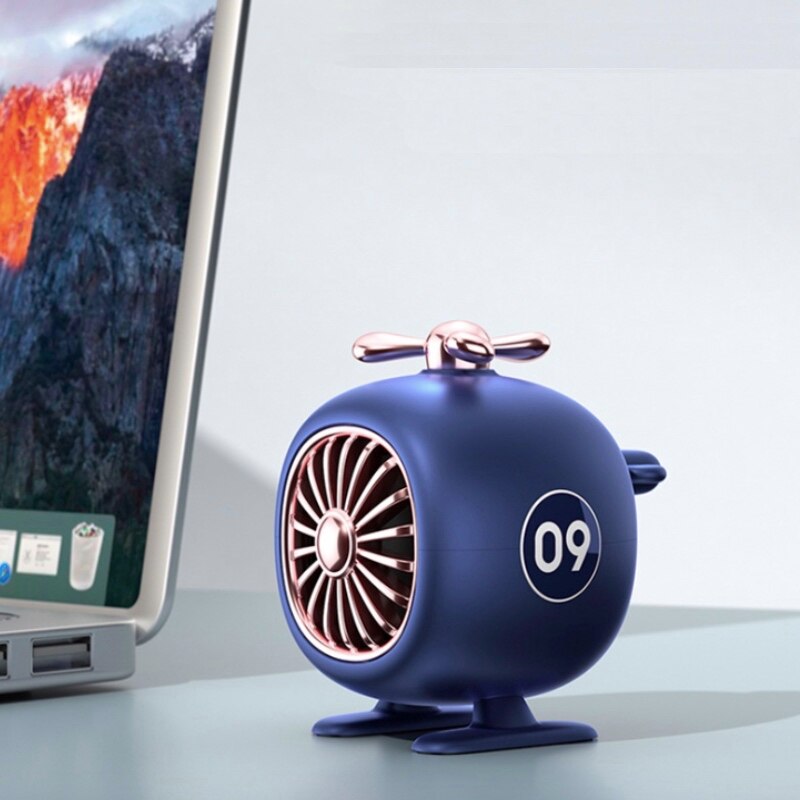 Retro Helicopter Portable Fan for Desk, Car and Bag