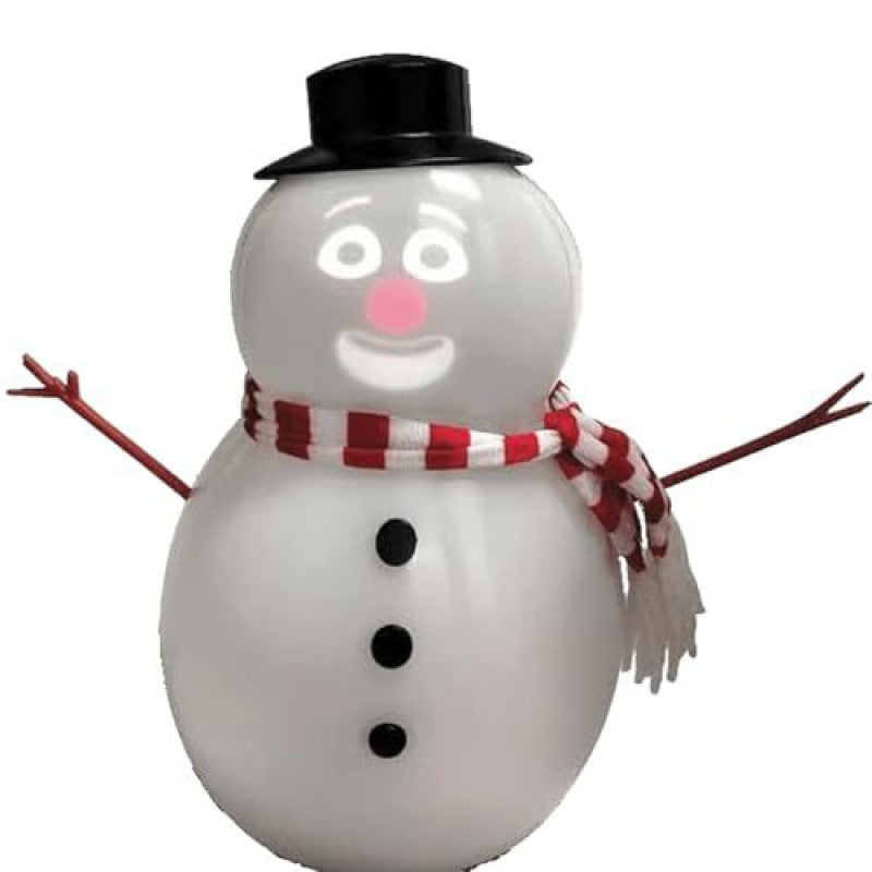 Talking Animated Snowman with Glowing Blinking Face