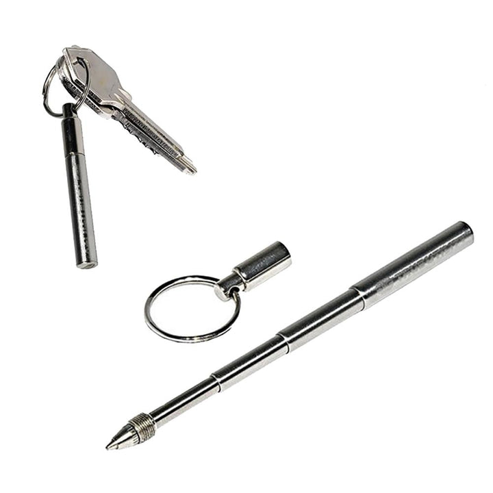 Telescopic Metal Pen with Key Ring for Everyday Carry