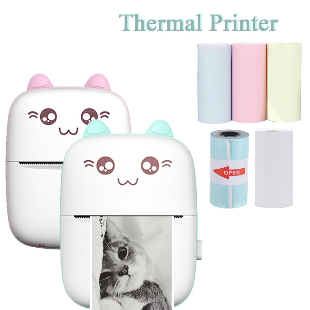 Pocket Cat Thermal Printer: Bluetooth Mini Photo Printer