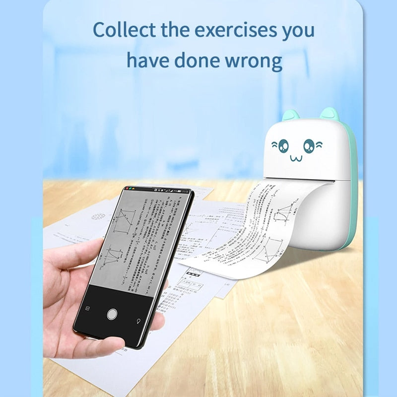 Pocket Cat Thermal Printer: Bluetooth Mini Photo Printer